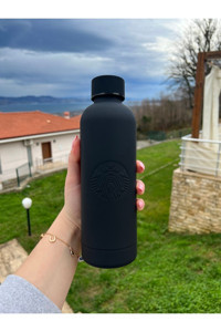 Starbucks Paslanmaz Çelik 561 ml Outdoor Matara Termos Siyah