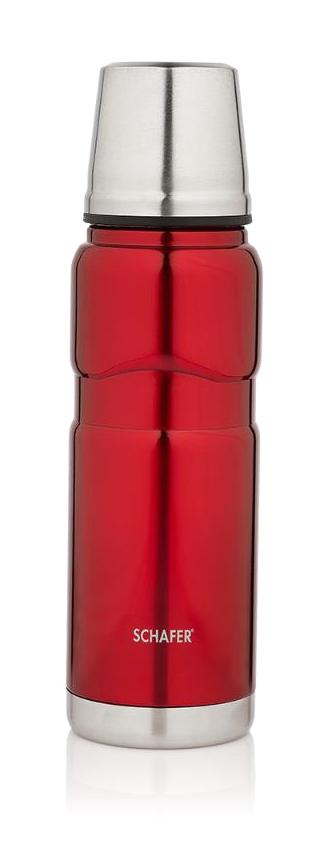 Schafer Iron Man Paslanmaz Çelik 500 ml Outdoor Matara Termos Kırmızı