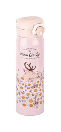 Tantitoni 050-01 Paslanmaz Çelik 500 ml Matara Termos Pembe
