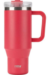 Tyeso QQ Paslanmaz Çelik 1.2 lt Pipetli Outdoor Matara Termos Kırmızı