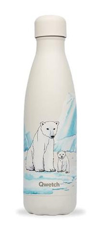 Qwetch QD3464 Paslanmaz Çelik 500 ml Outdoor Matara Termos Fildişi