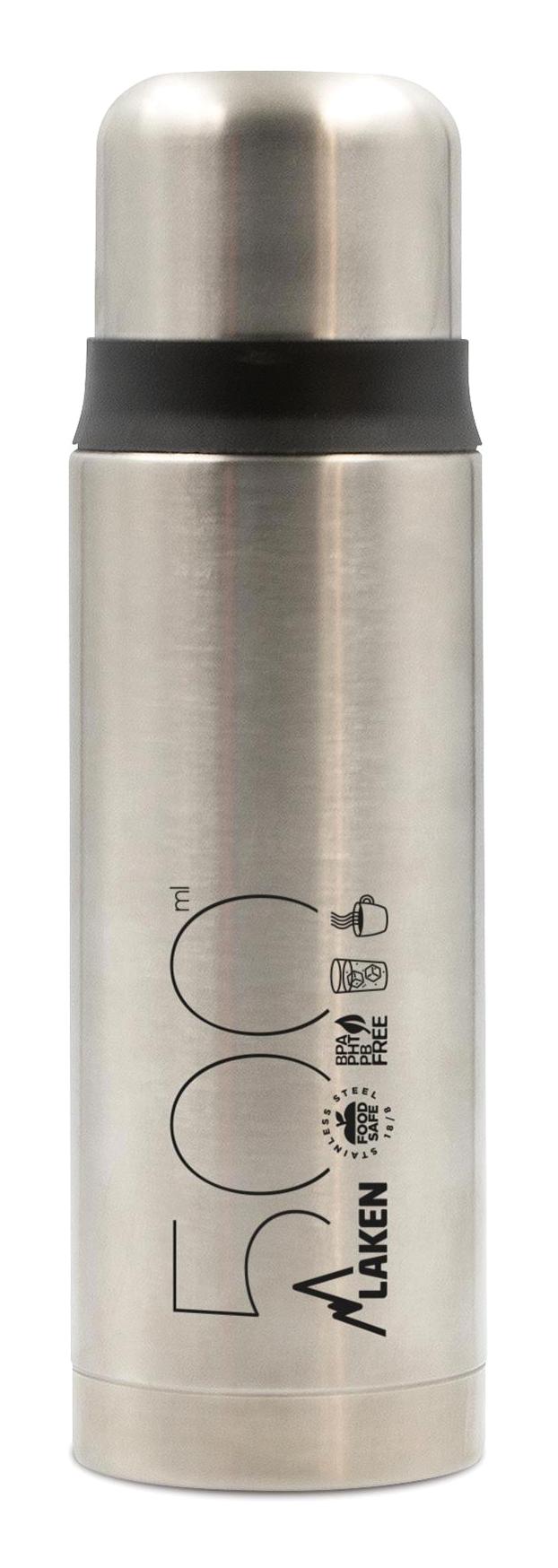 Laken LK1850S Metal - Paslanmaz Çelik 500 ml Outdoor Matara Termos Gri