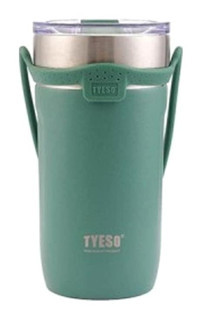Tyeso Soulmate Paslanmaz Çelik-Silikon 550 ml Outdoor Matara Termos Yeşil