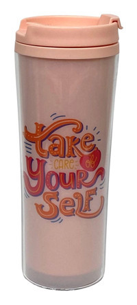 Allmug Take Care Your Self Plastik 380 ml Outdoor Matara Termos Kırmızı-Pembe