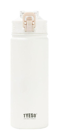 Tyeso Active Color Paslanmaz Çelik 600 ml Pipetli Outdoor Matara Termos Beyaz