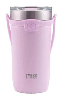 Tyeso Soulmate Paslanmaz Çelik-Silikon 550 ml Outdoor Matara Termos Lila