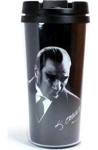 Modaroma Mustafa Kemal Atatürk Plastik 380 ml Outdoor Bardak Termos Çok Renkli
