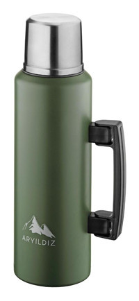Aryıldız Nature Camp Ar257302 Paslanmaz Çelik 1.5 lt Outdoor Matara Termos Yeşil