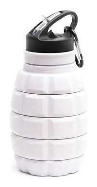 Tcherchı Kamuflaj Paslanmaz Çelik-Silikon 330 ml Pipetli Outdoor Matara Termos Beyaz