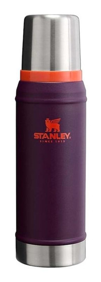 Stanley Classic Paslanmaz Çelik 750 ml Outdoor Matara Termos Mor-Turuncu