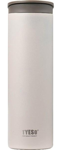 Tyeso Flat Paslanmaz Çelik 500 ml Outdoor Matara Termos Krem