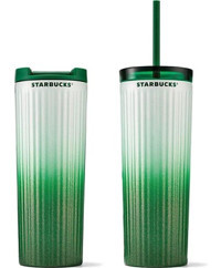 Starbucks 11139086 Çelik 400 ml Pipetli Bardak Termos Beyaz - Yeşil