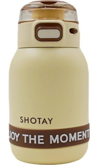 Shotay ST-8901 Paslanmaz Çelik 600 ml Çaydanlık Termos Krem