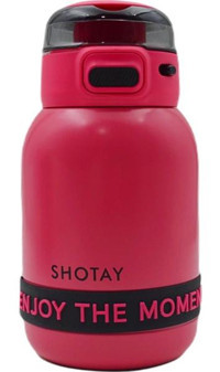 Shotay ST-8901 Paslanmaz Çelik 600 ml Çaydanlık Termos Pembe