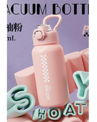 Shotay ST-8151 Çelik 900 ml Outdoor Matara Termos Pembe