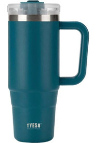 Tyeso QQ Paslanmaz Çelik 900 ml Pipetli Outdoor Matara Termos Yeşil