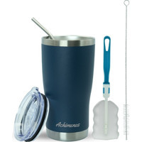 Achimenes Klasik Paslanmaz Çelik 590 ml Pipetli Outdoor Matara Termos Lacivert