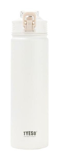 Tyeso Active Color Paslanmaz Çelik 750 ml Pipetli Outdoor Matara Termos Beyaz