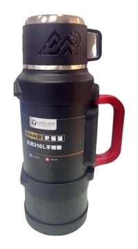 Cooker YK 1422 Paslanmaz Çelik 2 lt Outdoor Bardak Termos Siyah