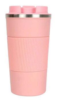 Aliyosso Paslanmaz Çelik-Silikon 500 ml Outdoor Matara Termos Pembe
