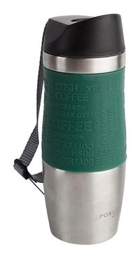 Porland Termo Paslanmaz Çelik 380 ml Outdoor Bardak Termos Yeşil