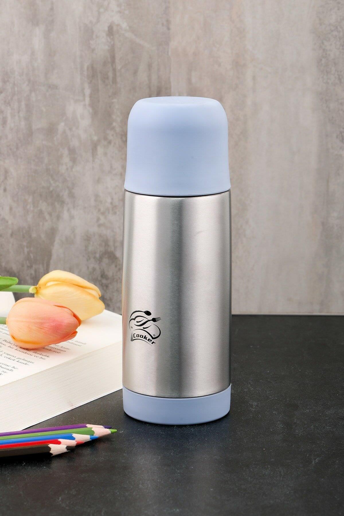 Cooker CKR 2000 Paslanmaz Çelik 300 ml Outdoor Matara Termos Gümüş - Siyah