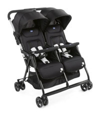 Chicco Ohlala 2 Twin Katlanabilir İkiz Bebek Arabası Siyah