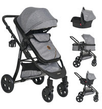 Mamma Goldie Katlanabilir Travel Sistem Bebek Arabası Gri
