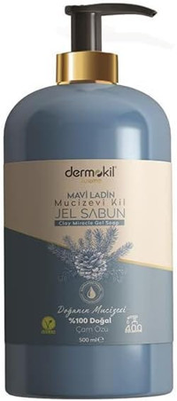 Dermokil Mucizevi Kil Mavi Ladin Organik Tekli Sıvı Sabun 500 ml