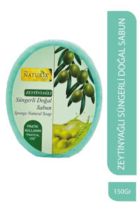 Naturix Süngerli Zeytinyağlı Katı Sabun 150 gr