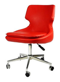 Neodesign Omega Dönerli Kırmızı Çalışma Sandalyesi