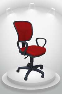 Design Home DSGNHM0035-8 Kolçaklı Dönerli Kırmızı Çalışma Sandalyesi