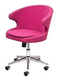 Neodesign Trio Kolçaklı Dönerli Pembe Çalışma Sandalyesi