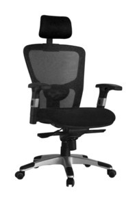 Adore Mobilya VLT-380-FS-1 Başlıklı Kolçaklı Dönerli Siyah Çalışma Sandalyesi
