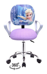 Depolife Karlar Ülkesi Frozen Kolçaklı Dönerli Lila Çalışma Sandalyesi