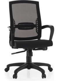 Ivo Office Alissa Kolçaklı Dönerli Siyah Çalışma Sandalyesi