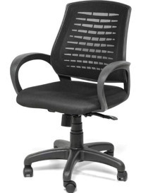 Büro Trend Trend Polen Kolçaklı Dönerli Siyah Çalışma Sandalyesi