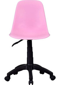 Vilinze Eames Dönerli Siyah-Pembe Çalışma Sandalyesi