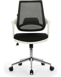 Ofis Büro Concept Kolçaklı Dönerli Beyaz-Siyah Çalışma Sandalyesi