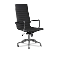 Forsit Design Slim Kolçaklı Dönerli Siyah Çalışma Sandalyesi