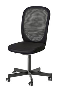 Ikea Dönerli Siyah Otomatik Eğim Gerilimli Çalışma Sandalyesi
