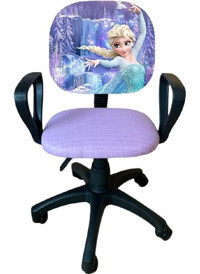 Depolife Frozen Elsa Kolçaklı Dönerli Mavi Çalışma Sandalyesi