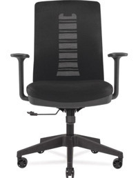 Bubu Home Colbest 04 Kolçaklı Dönerli Siyah Çalışma Sandalyesi