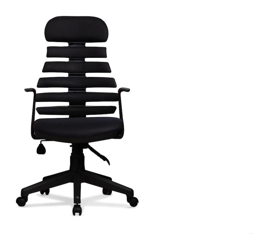 Arenzo Zebra Kolçaklı Dönerli Siyah Çalışma Sandalyesi