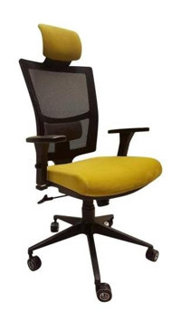 Herkese Mobilya H-8012 Başlıklı Kolçaklı Dönerli Yeşil Çalışma Sandalyesi