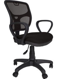 Gizmo FK1100 Kolçaklı Dönerli Siyah Çalışma Sandalyesi