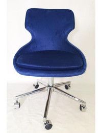 Poly Chair Dönerli Mavi Çalışma Sandalyesi