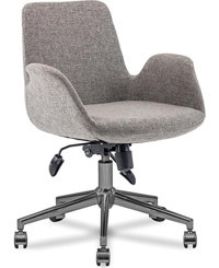 Forsit Design Liva Kolçaklı Dönerli Gri Çalışma Sandalyesi