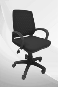 Obc Ofis Büro Concept PRG01 Kolçaklı Dönerli Siyah Çalışma Sandalyesi