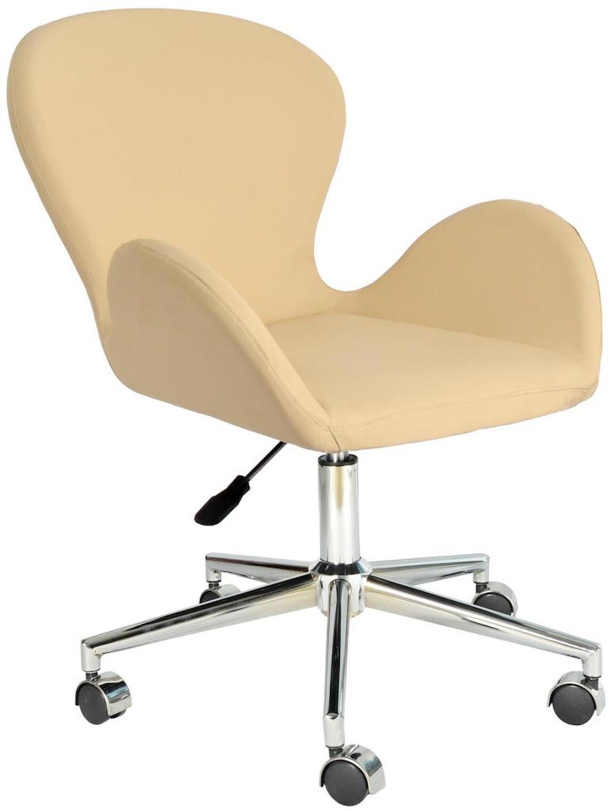 Bürocci Roberta Kolçaklı Dönerli Krem Çalışma Sandalyesi